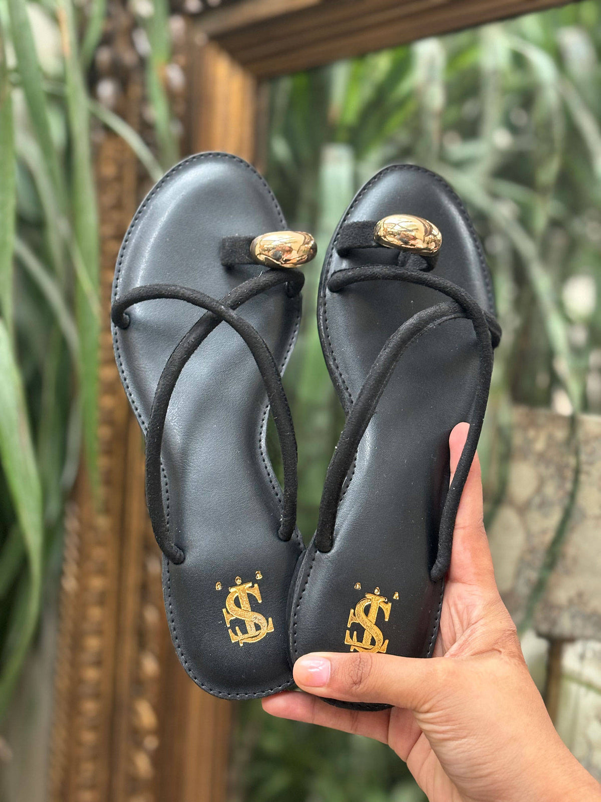 Black Suede Flats | F61 - view 2