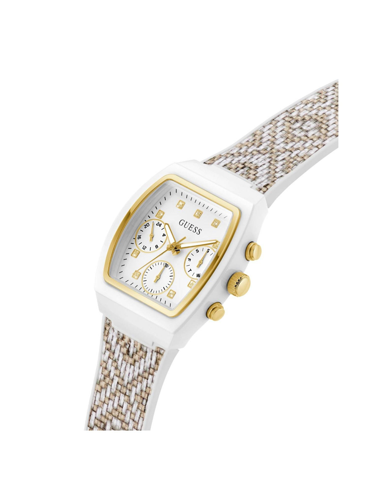 Women Rectangle White Bio-Based Polycarbonate Analog Watch - GW0863L2 (Medium) | W92 - view 2