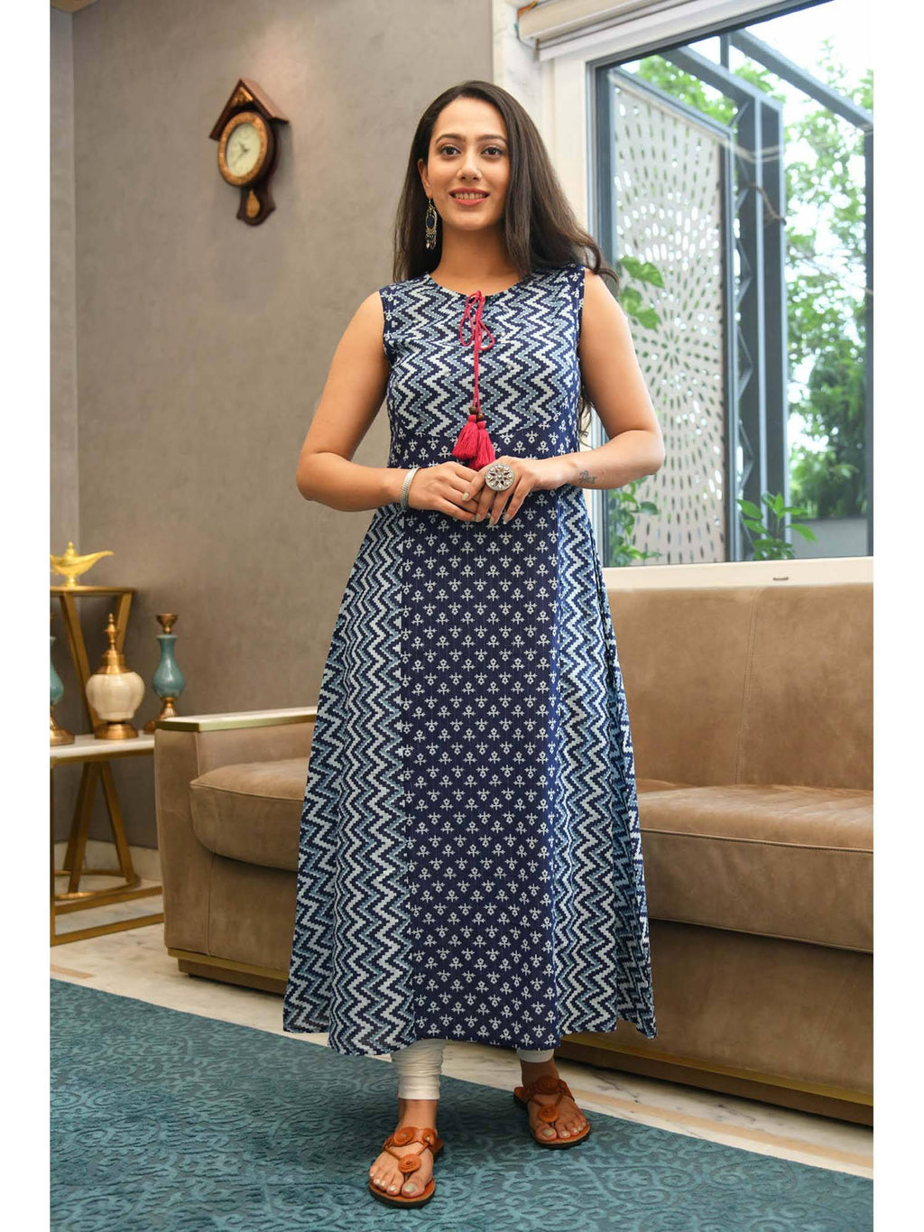 Anvika Printed A-line Kurta | KDG - view 1