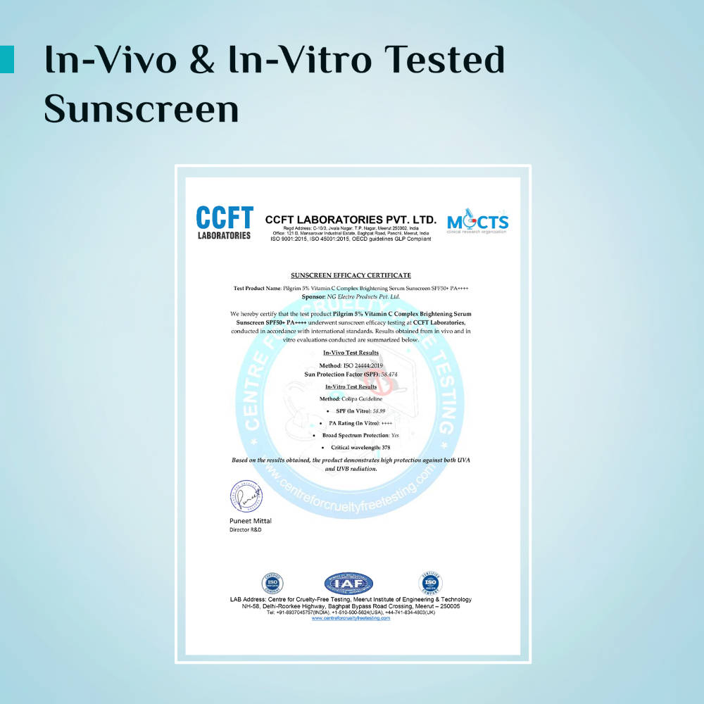 5% Vitamin C Complex Brightening Serum Sunscreen SPF50+PA++++ In-Vivo tested No White Caste | FC3 - view 8