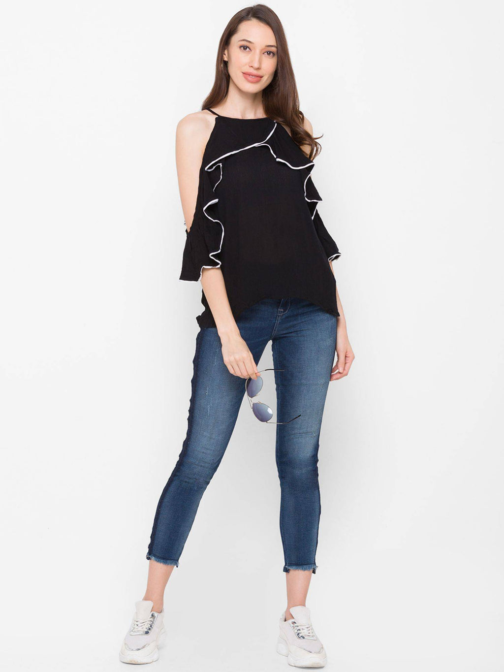 Black Textured Top | HT67 - view 2