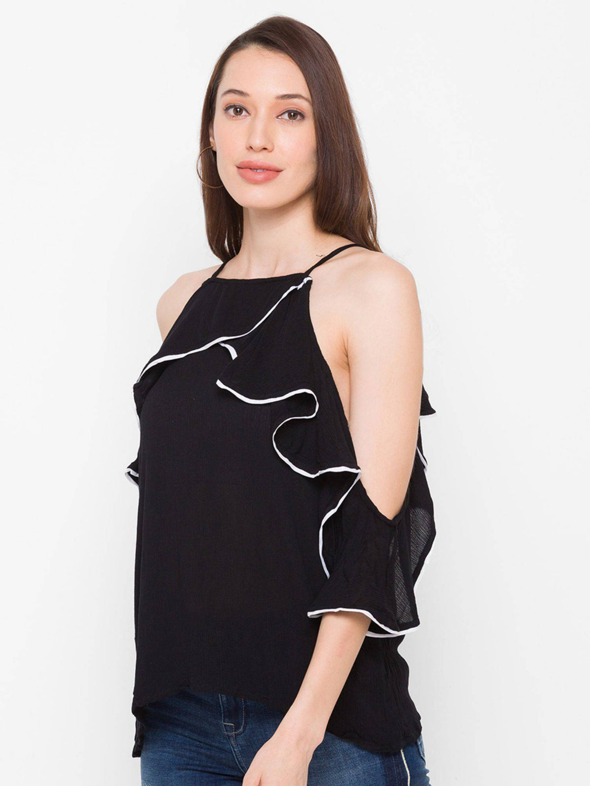 Black Textured Top | HT67 - view 4
