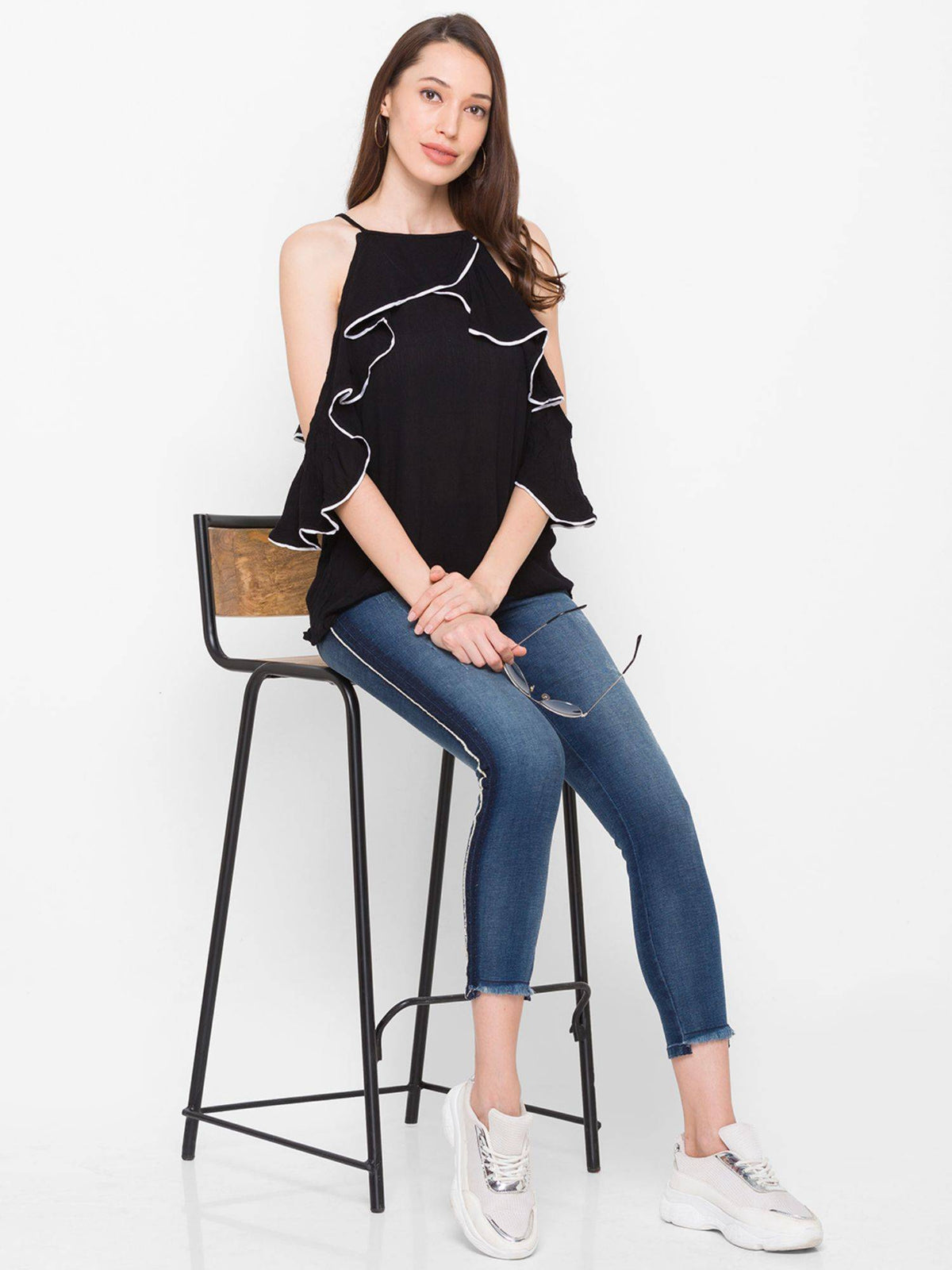 Black Textured Top | HT67 - view 6