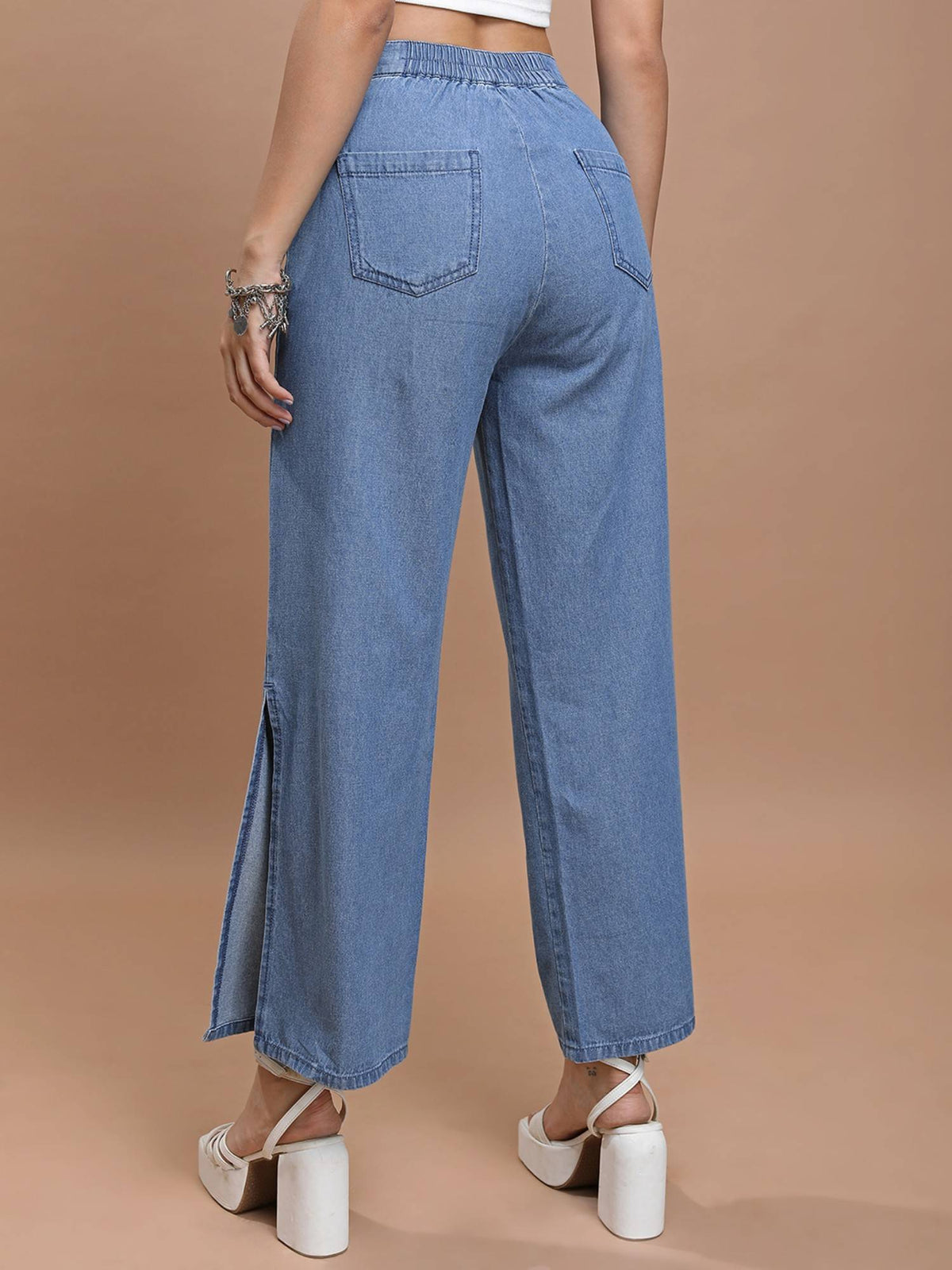 Women Mid-Rise Clean Look Relaxed Fit Light Fade Jeans | RF89 - view 2