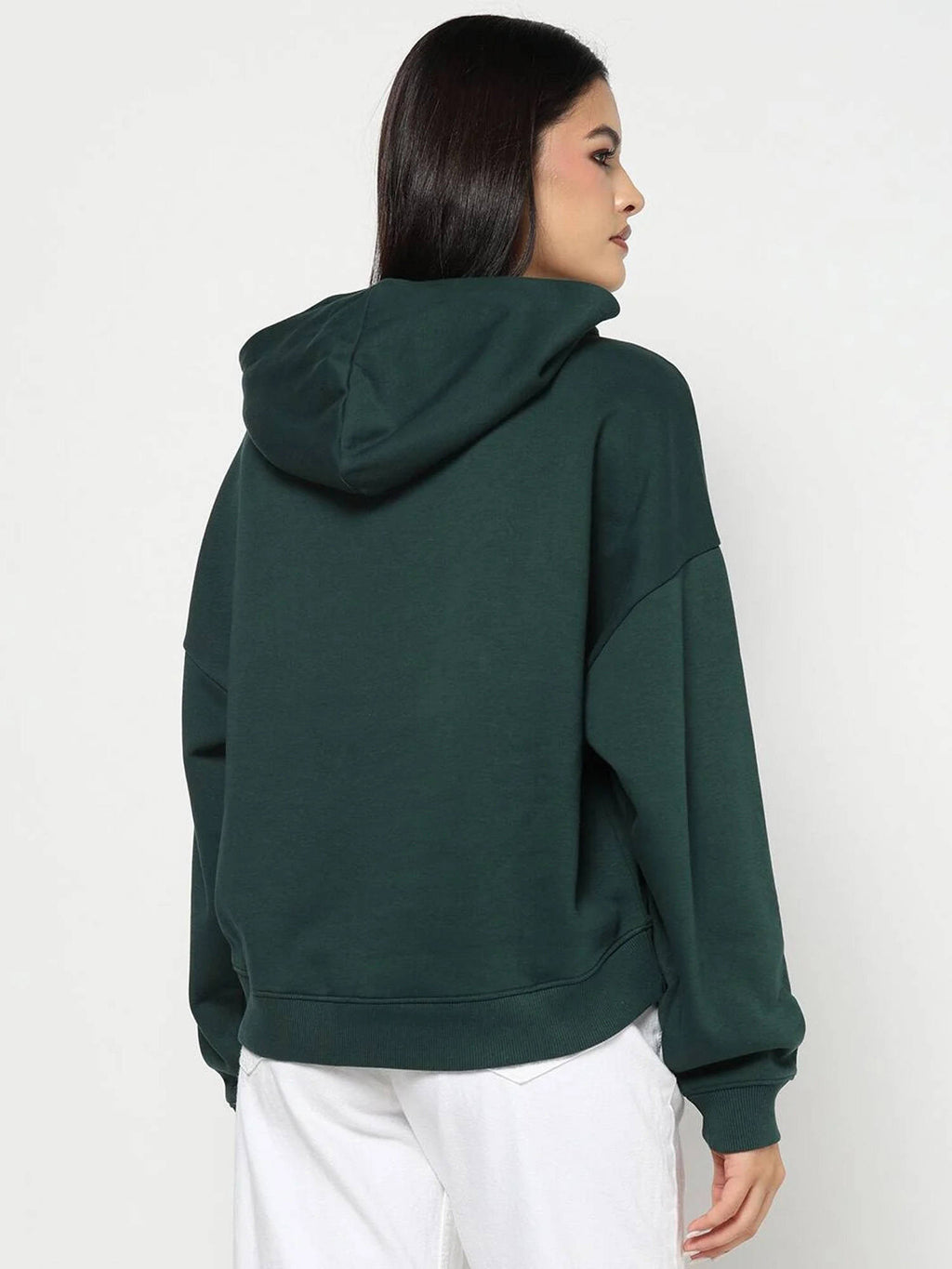 Women Green Text Logo Hoodie | HD56 - view 2