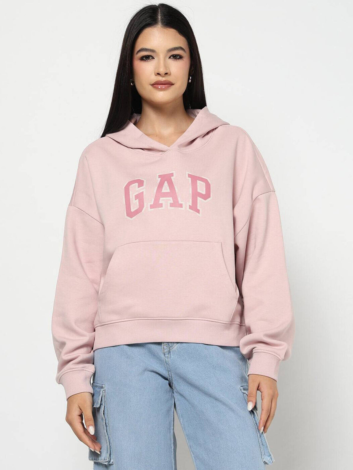 Women Red Text Logo Hoodie | HD56 - view 6