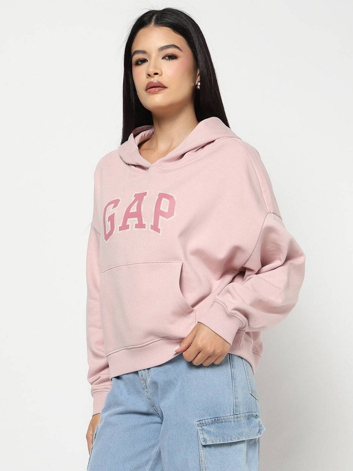 Women Red Text Logo Hoodie | HD56 - view 8