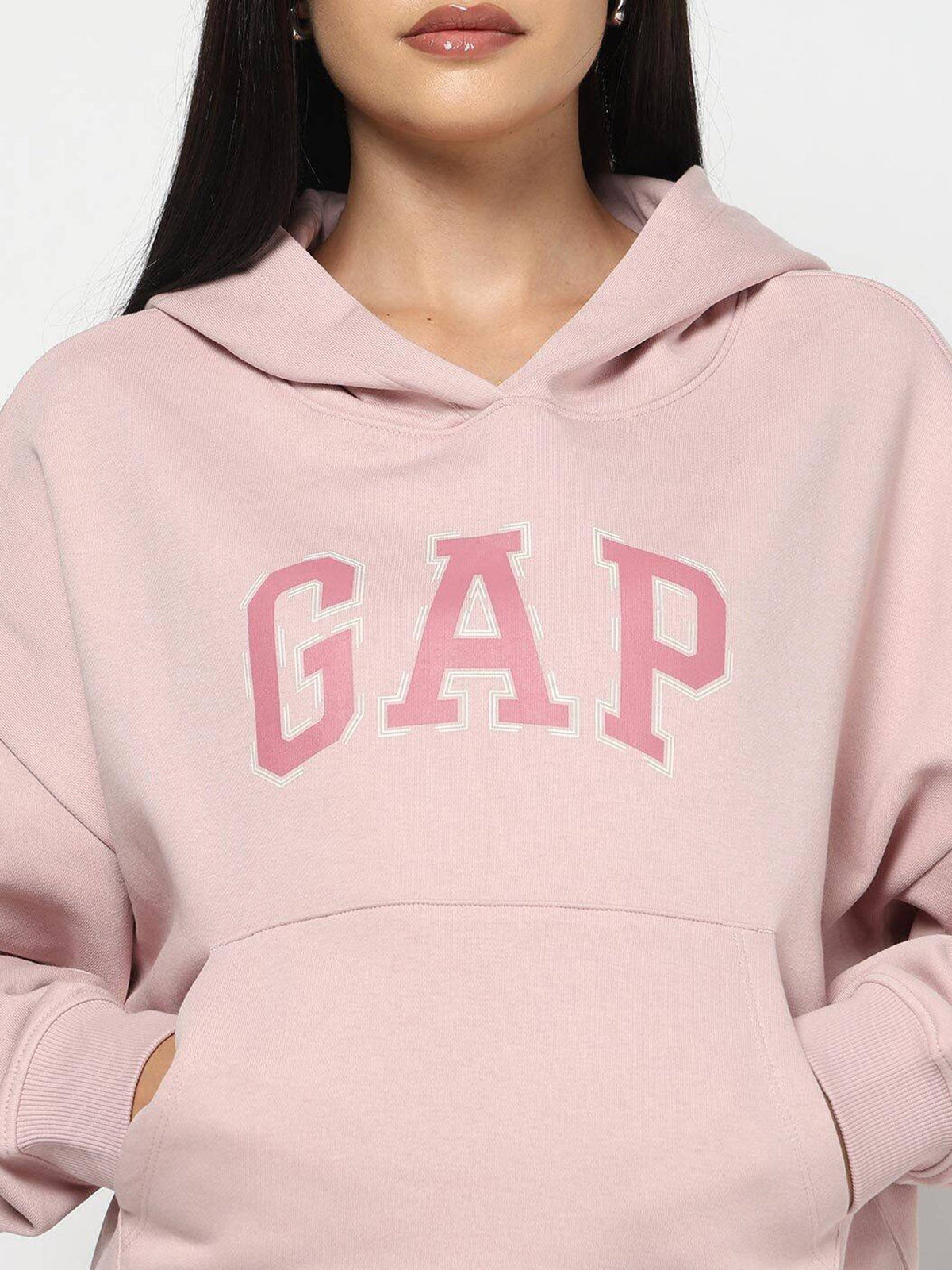Women Red Text Logo Hoodie | HD56 - view 9