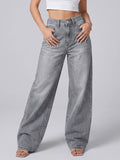 Women Light Grey Wide Leg Jeans | WL90 - view 1