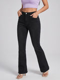 Women Black Solid Denim Jeans | BT10 - view 1