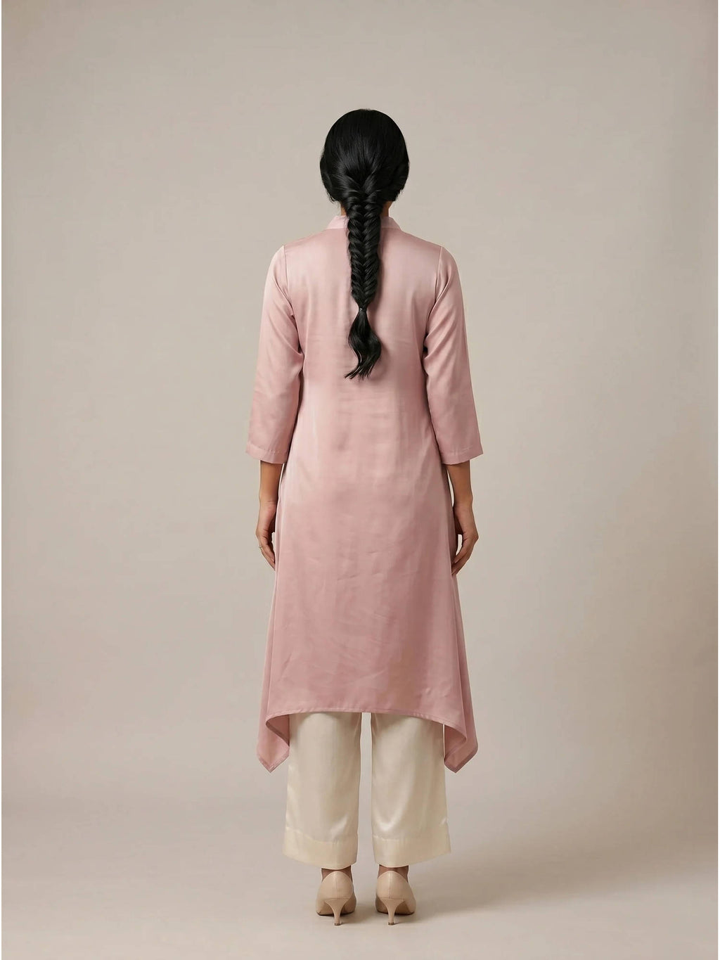 Pink Embroidered Kurta | KDG - view 2