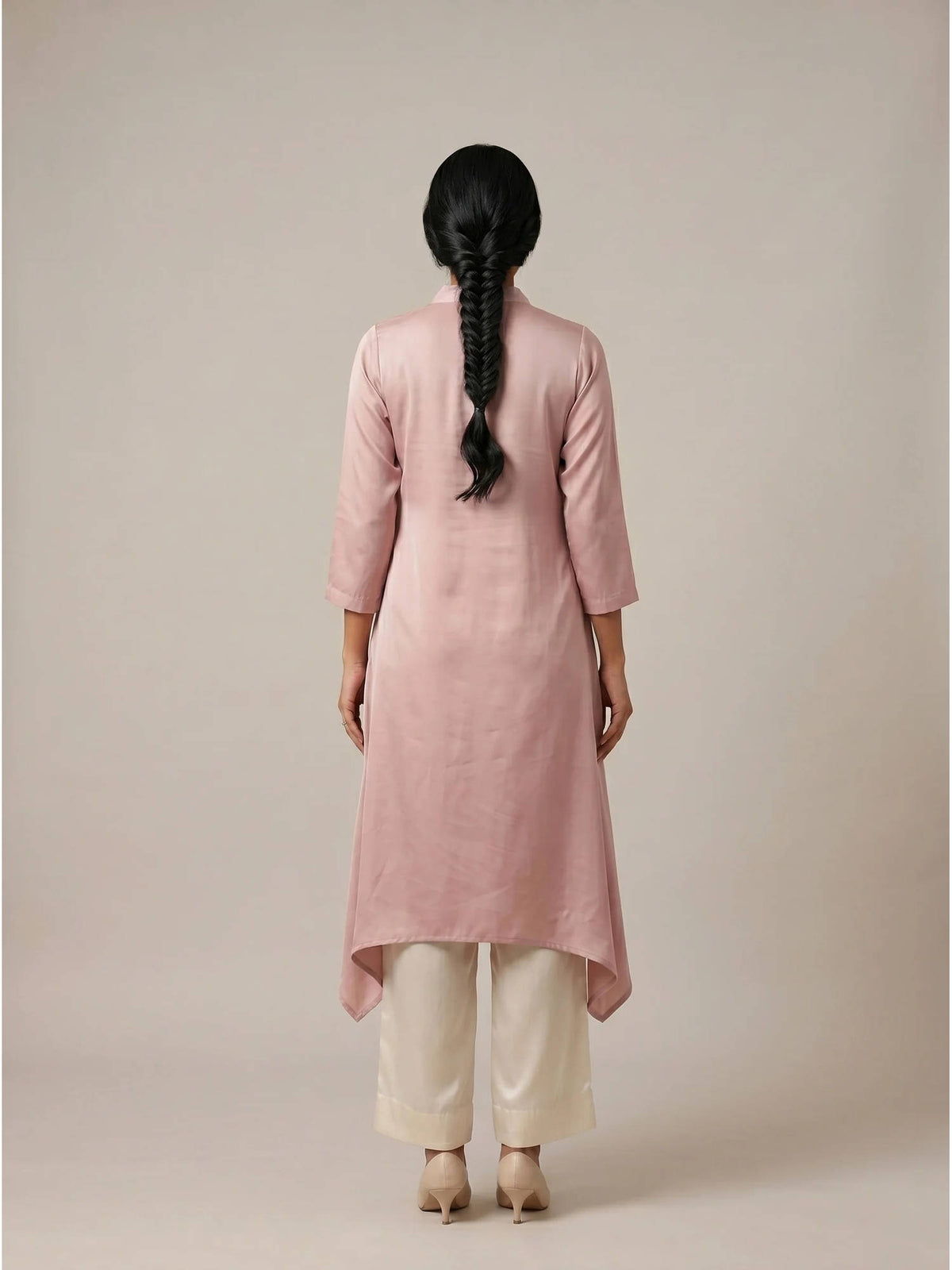 Pink Embroidered Kurta | KDG - view 2