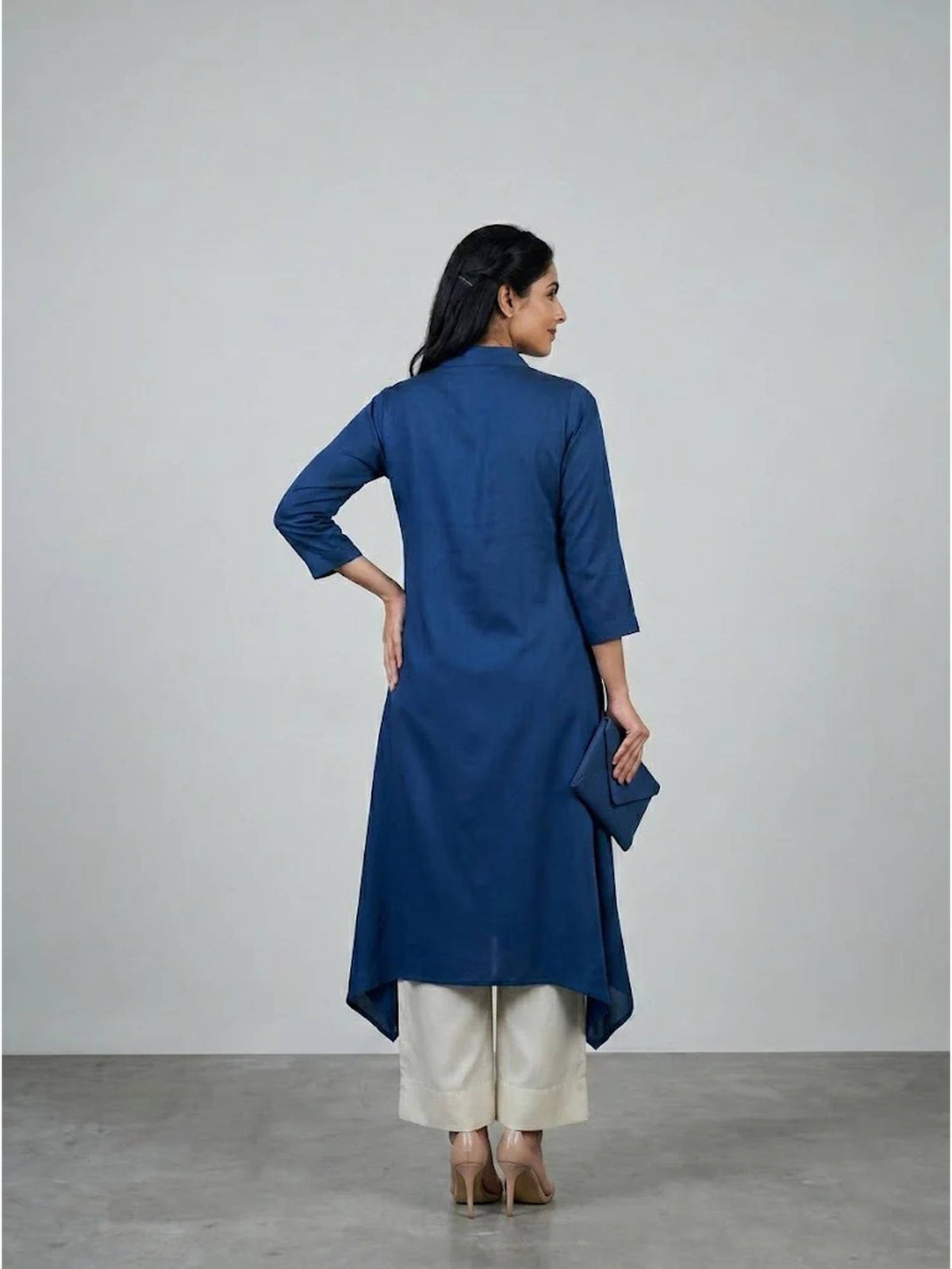 Pink Embroidered Kurta | KDG - view 6