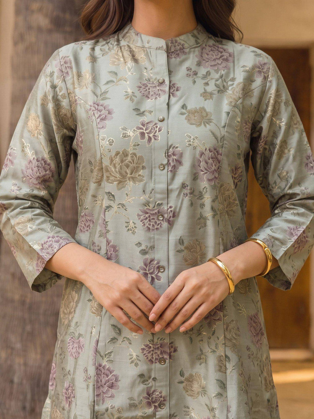 Women Green Viscose Kurta | FY93 - view 3