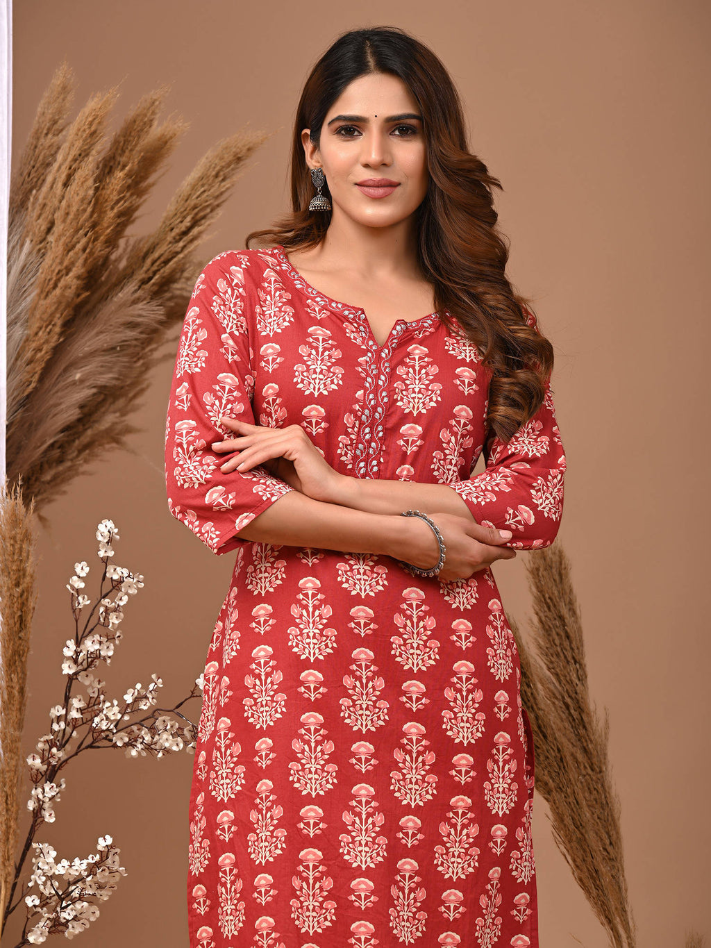 Women Ethnic Motifs Printed Straight Kurta | U3S - view 3