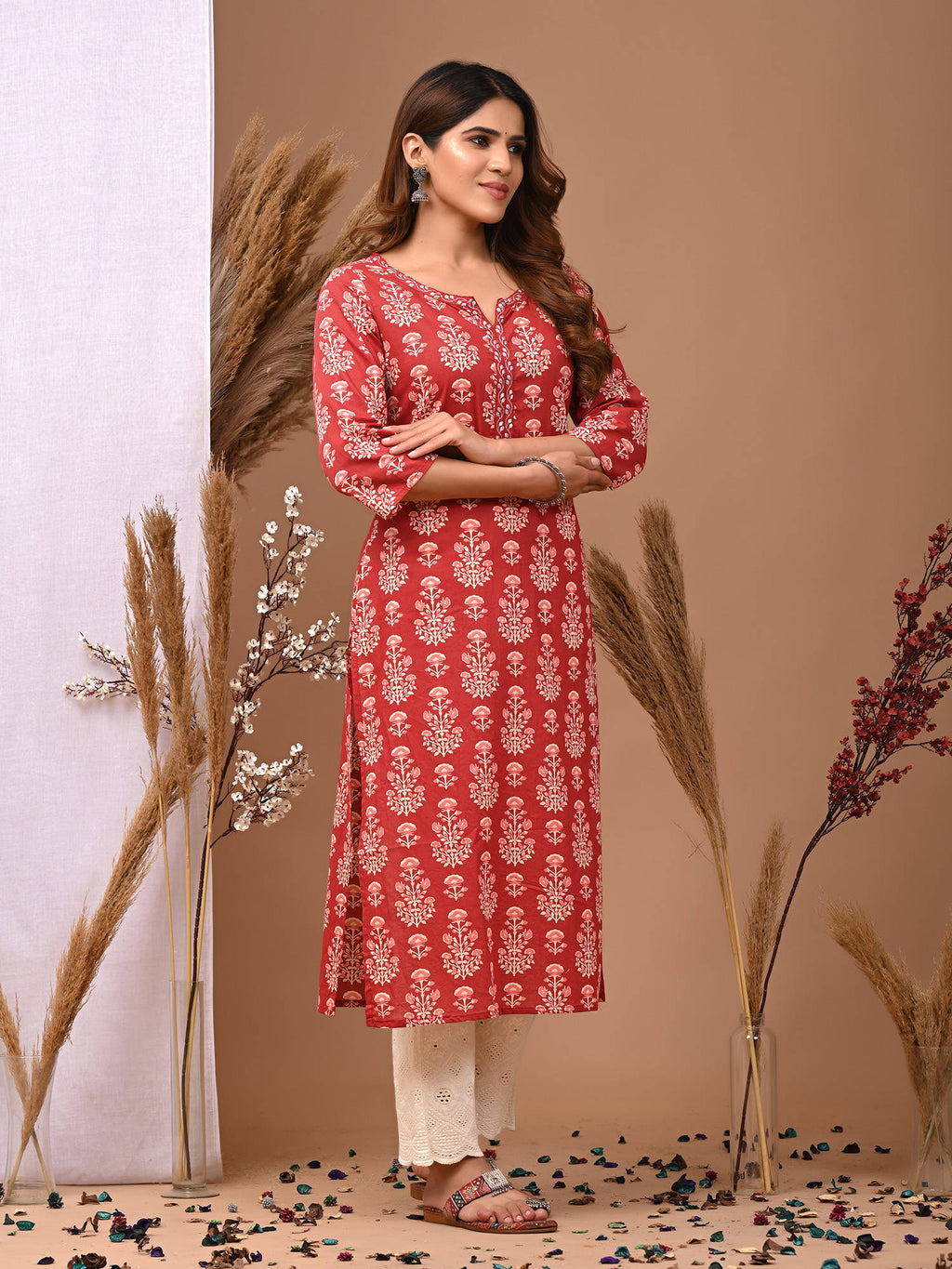 Women Ethnic Motifs Printed Straight Kurta | U3S - view 5