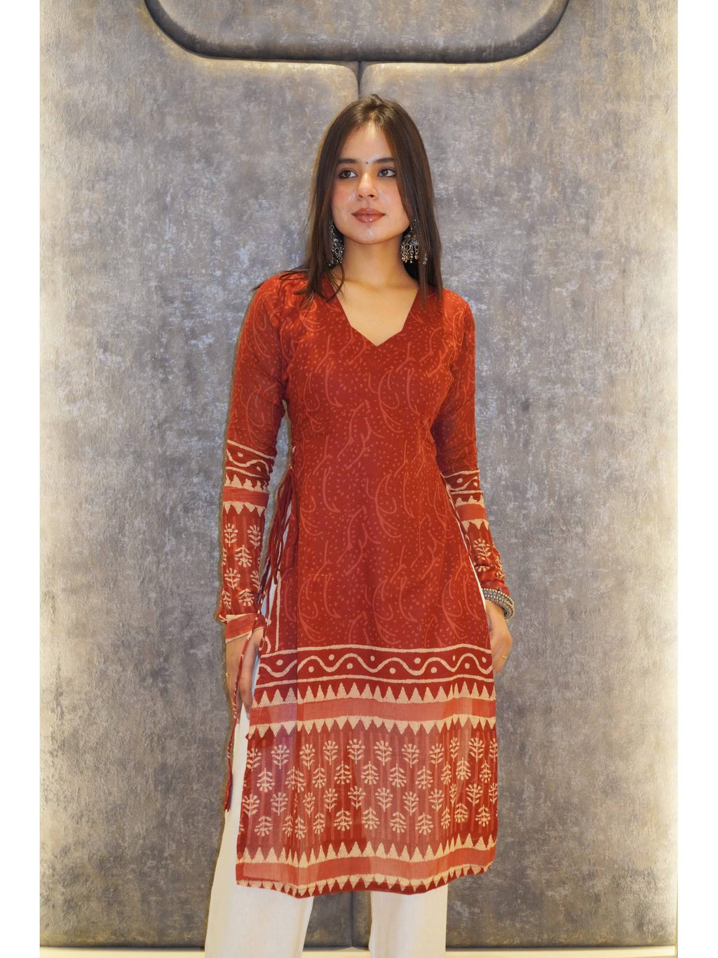 Gujariya Long Printed Kurta | FY93 - view 2