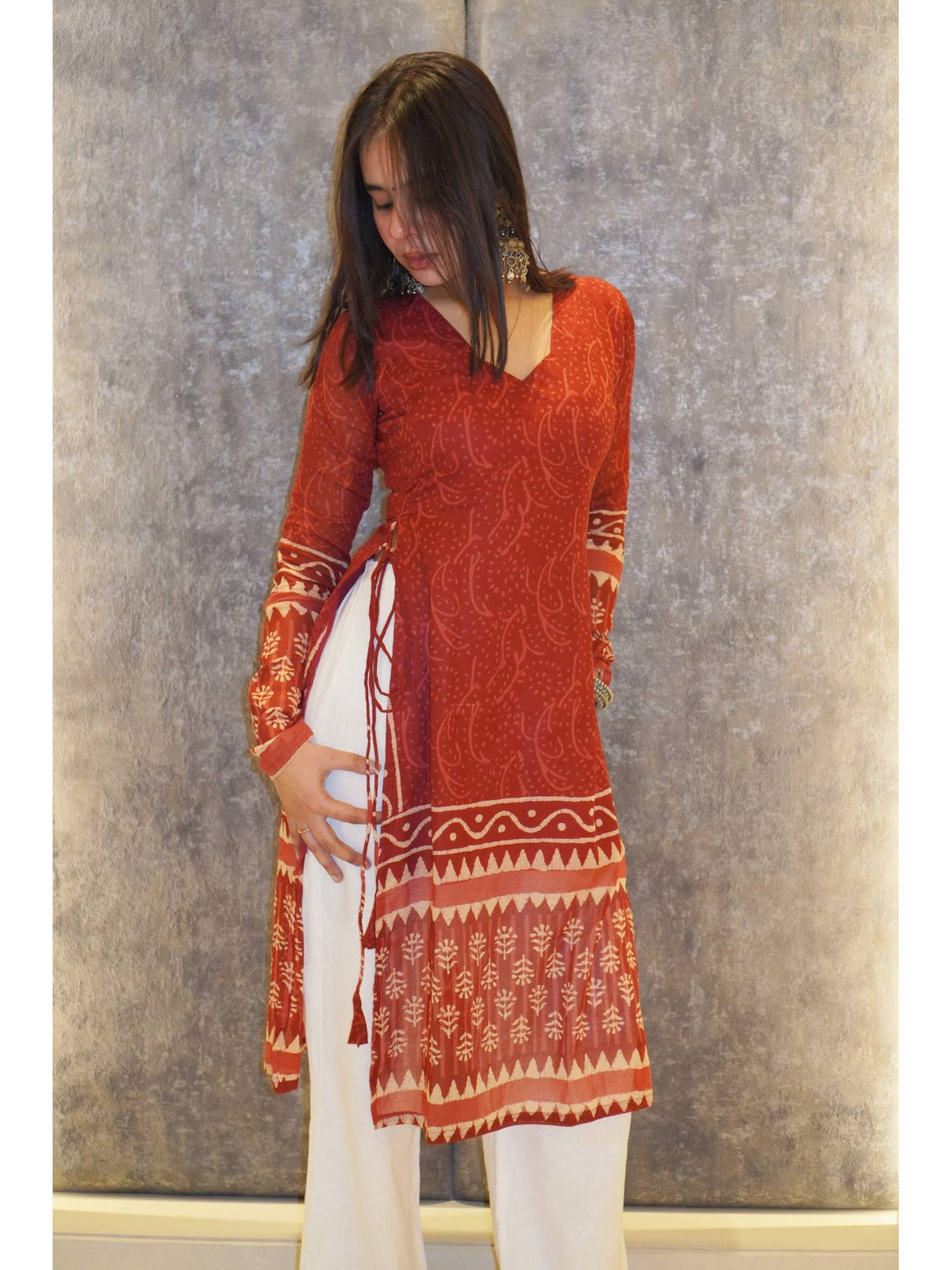 Gujariya Long Printed Kurta | FY93 - view 5