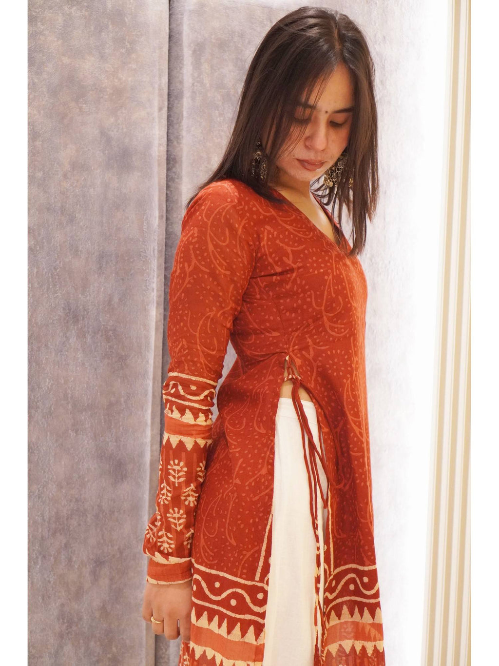 Gujariya Long Printed Kurta | FY93 - view 6