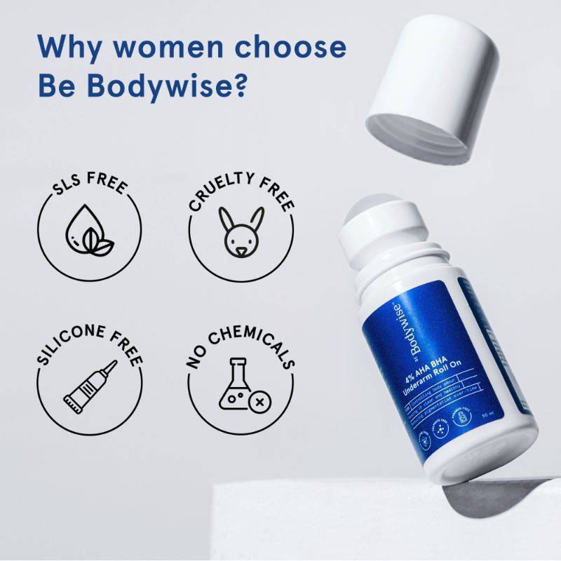 5% Lactic Acid Lotion & 4% AHA BHA Underarm Roll On for Skin Nourishment & Freshness | BWS9 - view 5