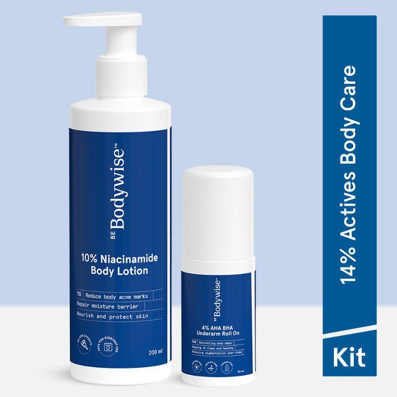 4% AHA BHA Underarm Roll On & 10% Niacinamide Body Lotion Glowing and Smooth Skin | BWS9 - view 1