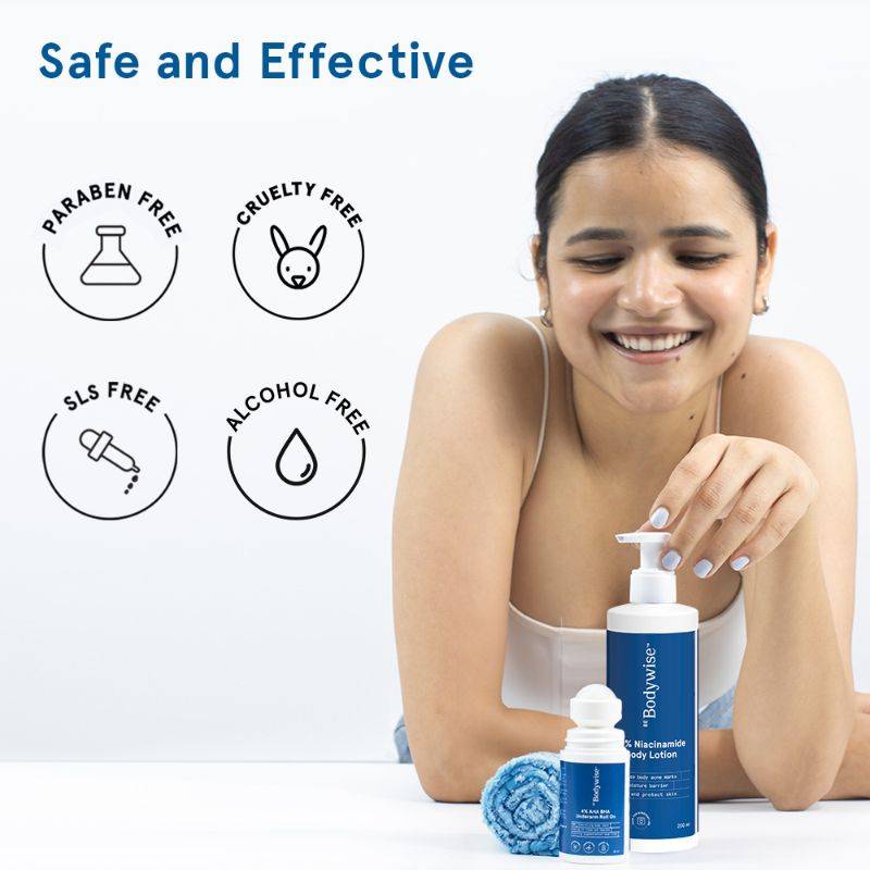 4% AHA BHA Underarm Roll On & 10% Niacinamide Body Lotion Glowing and Smooth Skin | BWS9 - view 6