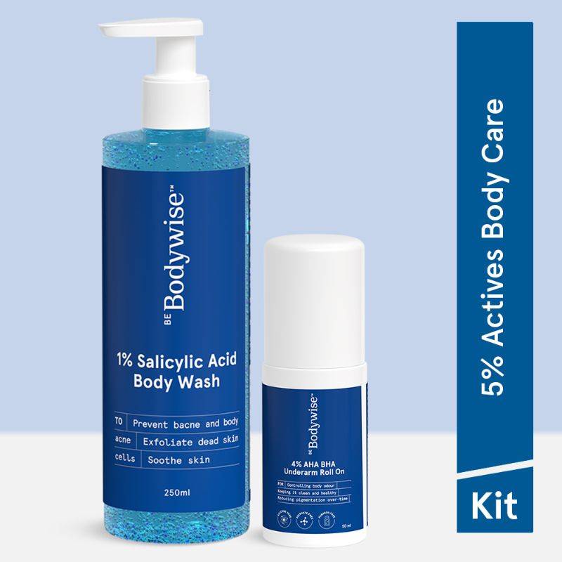 1% Salicylic Acid Body Wash & 4% AHA BHA Underarm Roll On - Helps Exfoliate Skin | BWS9 - view 1