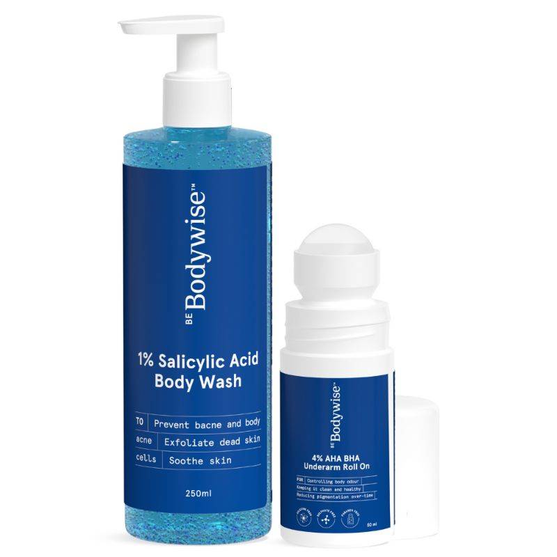 1% Salicylic Acid Body Wash & 4% AHA BHA Underarm Roll On - Helps Exfoliate Skin | BWS9 - view 7