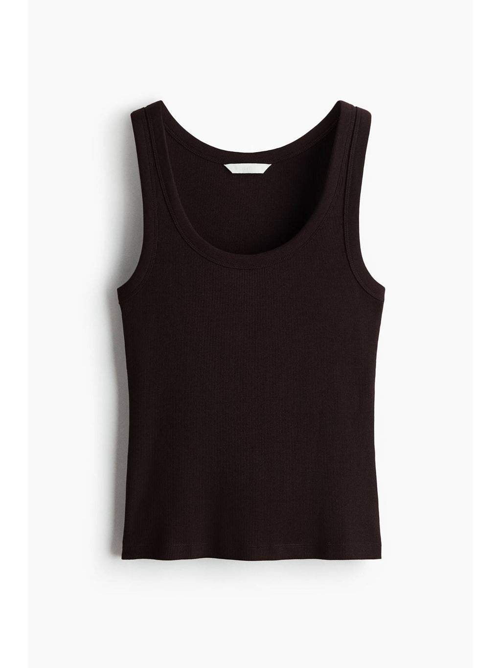Women Brown Ribbed Vest Top | TT98 - view 4