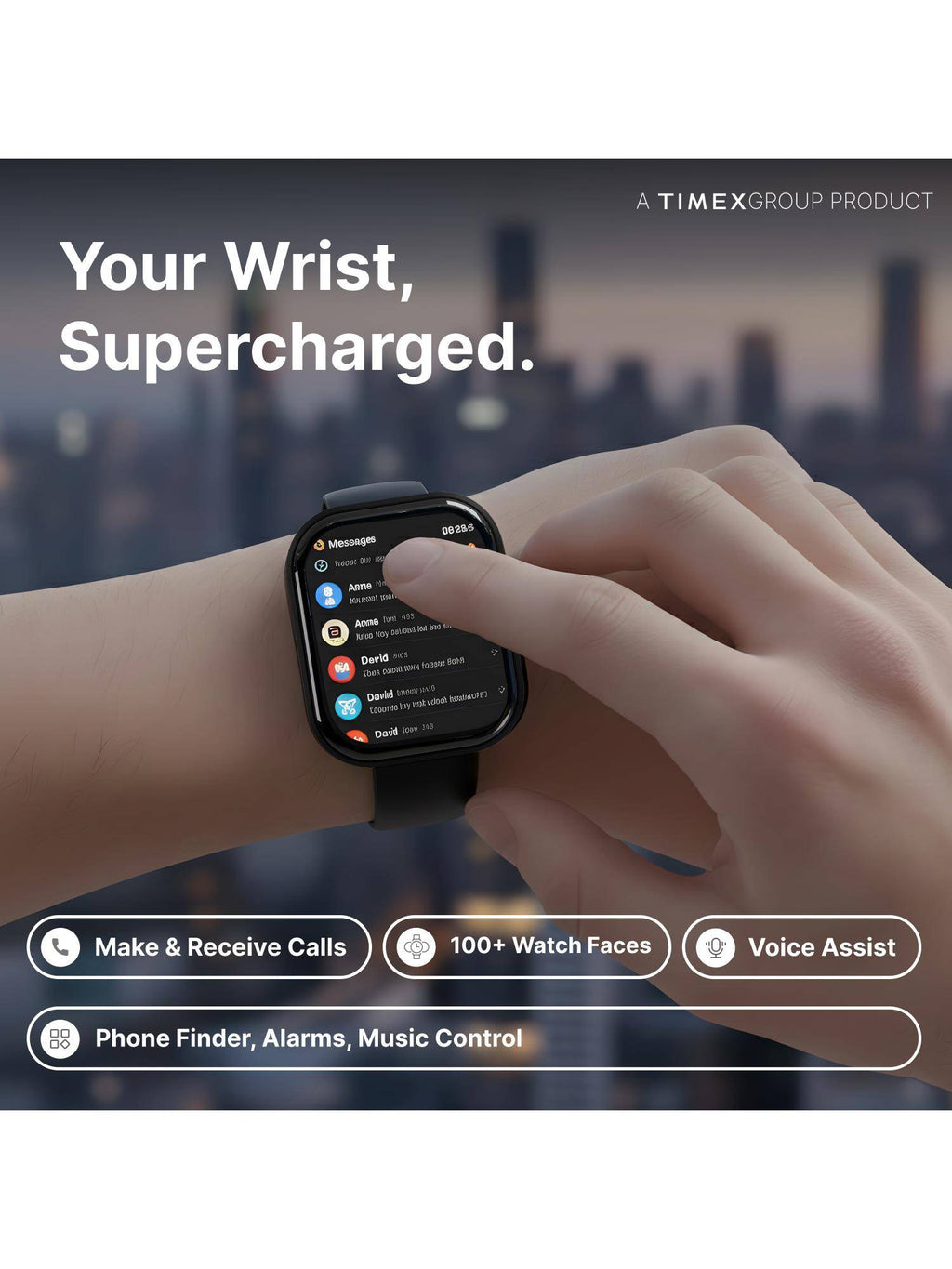 iConnect Arc+ 2.01" IPS Display BT Calling Smartwatch - TWIXW1600T | W92 - view 4