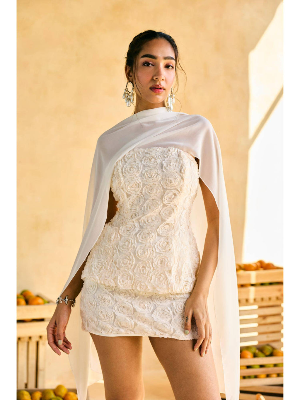 Elowen Black Lace Corset Scarf Top | TT90 - view 11