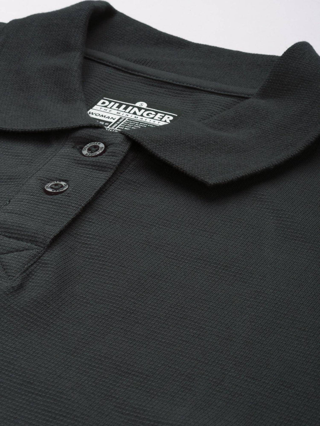 White Solid Oversized Polo T-Shirt | PW43 - view 13