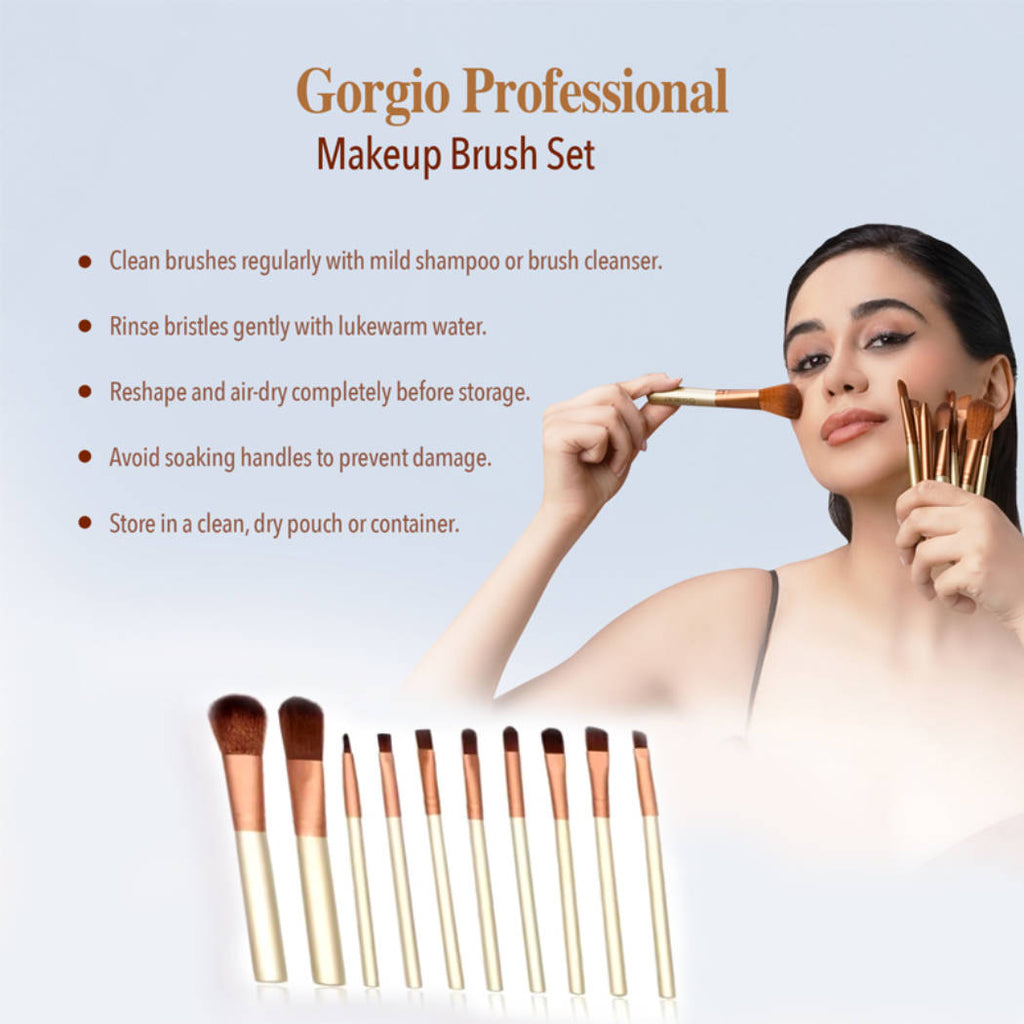 Make Up Brush Kit (Set of 10 ) (colour shape may vary ) | T32 - view 3