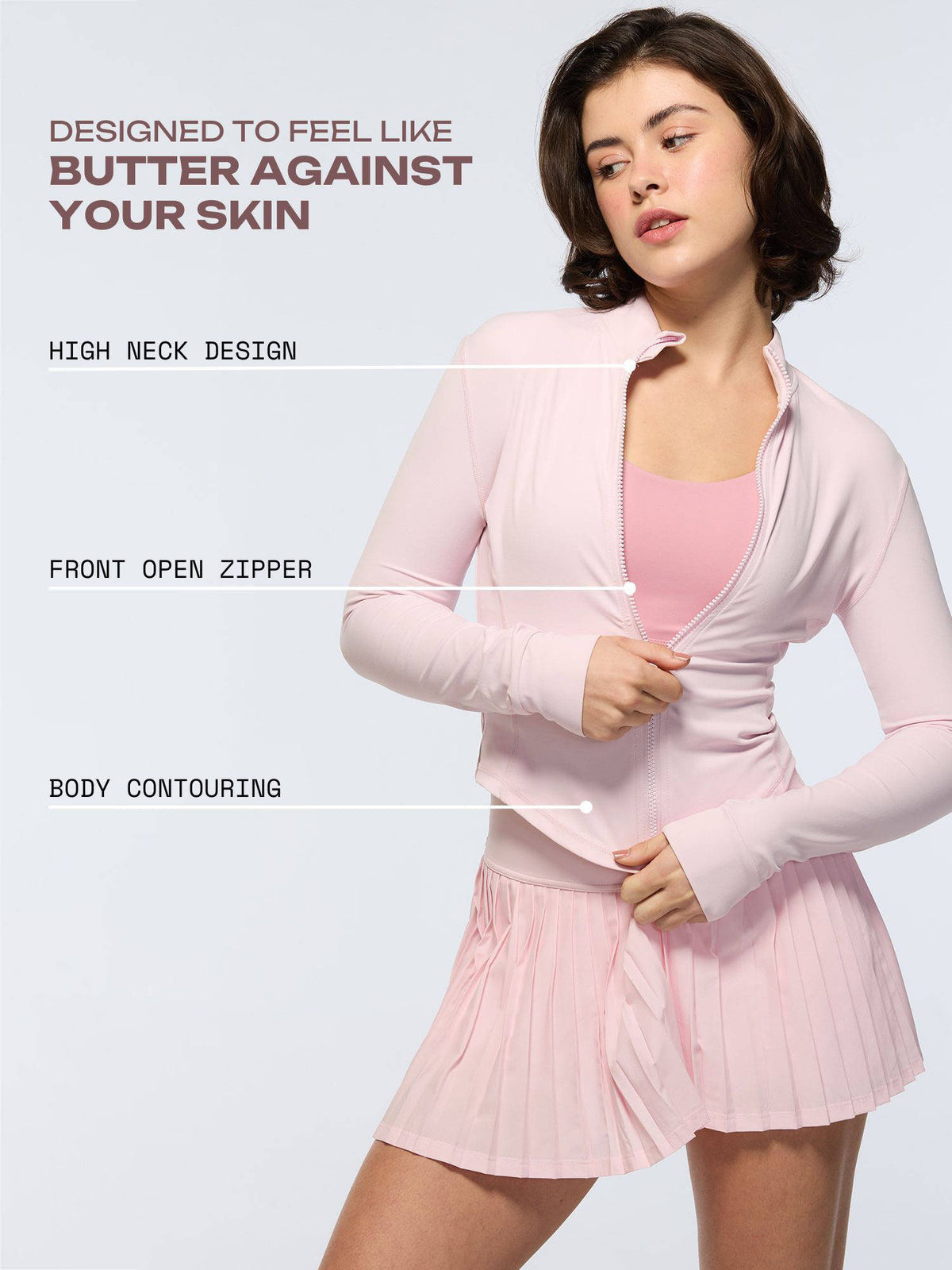 Women Pink Solid Bomber Jacket | JK12 - view 3
