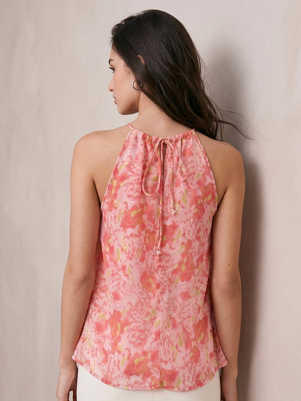 Women's Polyester Floral Pink Top | HT67 - view 6