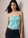 Polyester Blue Solid Top | TT90 - view 1