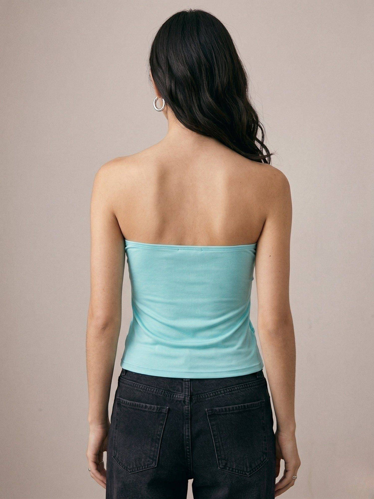 Polyester Blue Solid Top | TT90 - view 5