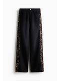 Women Black Side-panelled jeans | ST23 - view 1