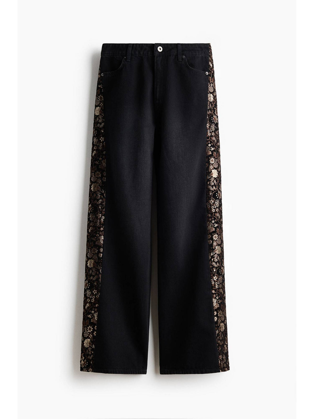 Women Black Side-panelled jeans | ST23 - view 1