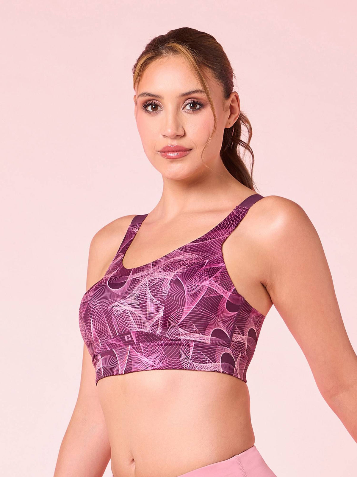 Womens SB18-Padded Wirefree Full Coverage High Impact Sports Bra | sb09 - view 5