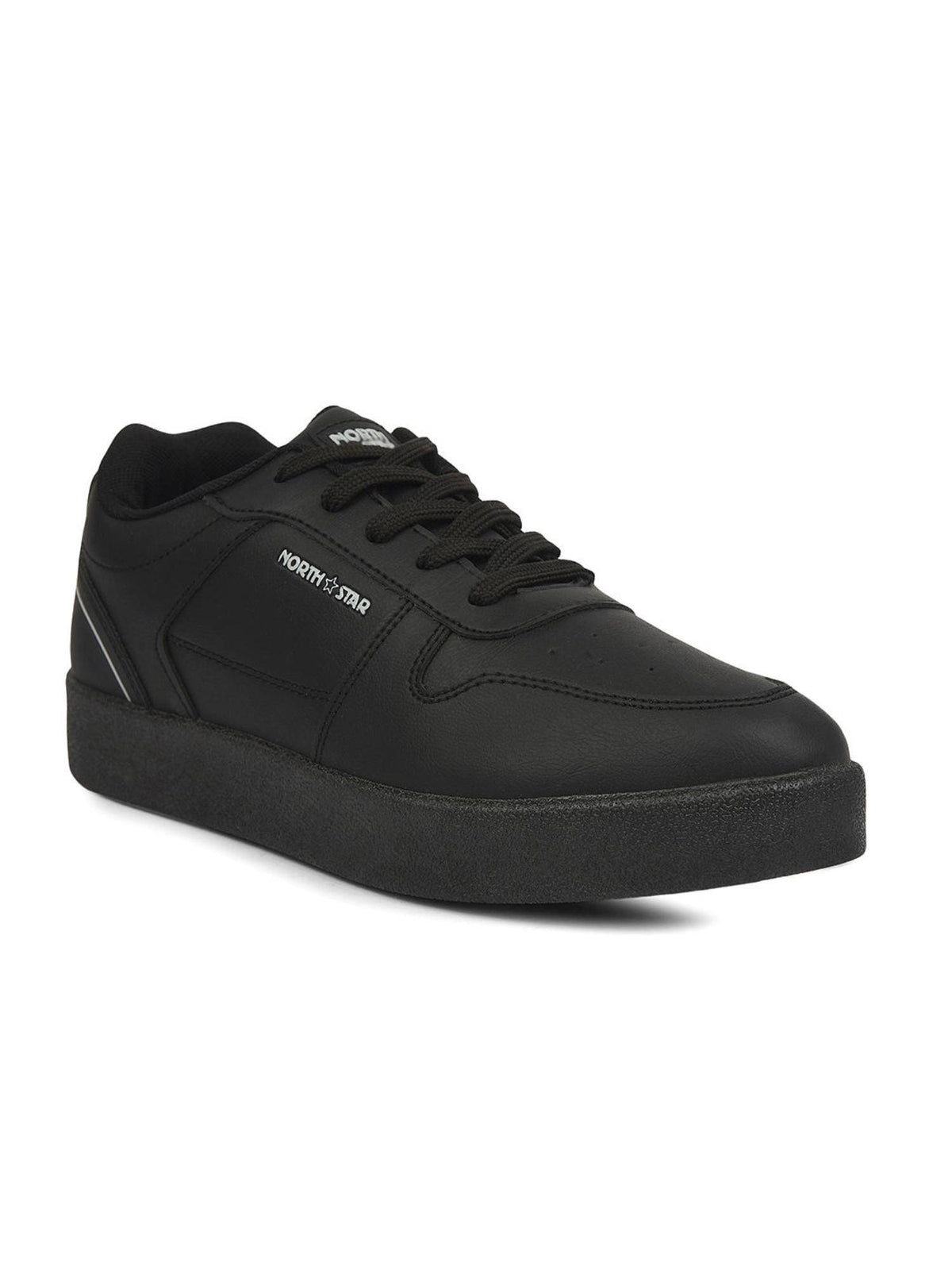 Women Casual Lace-Ups Black Sneakers | SN09 - view 1