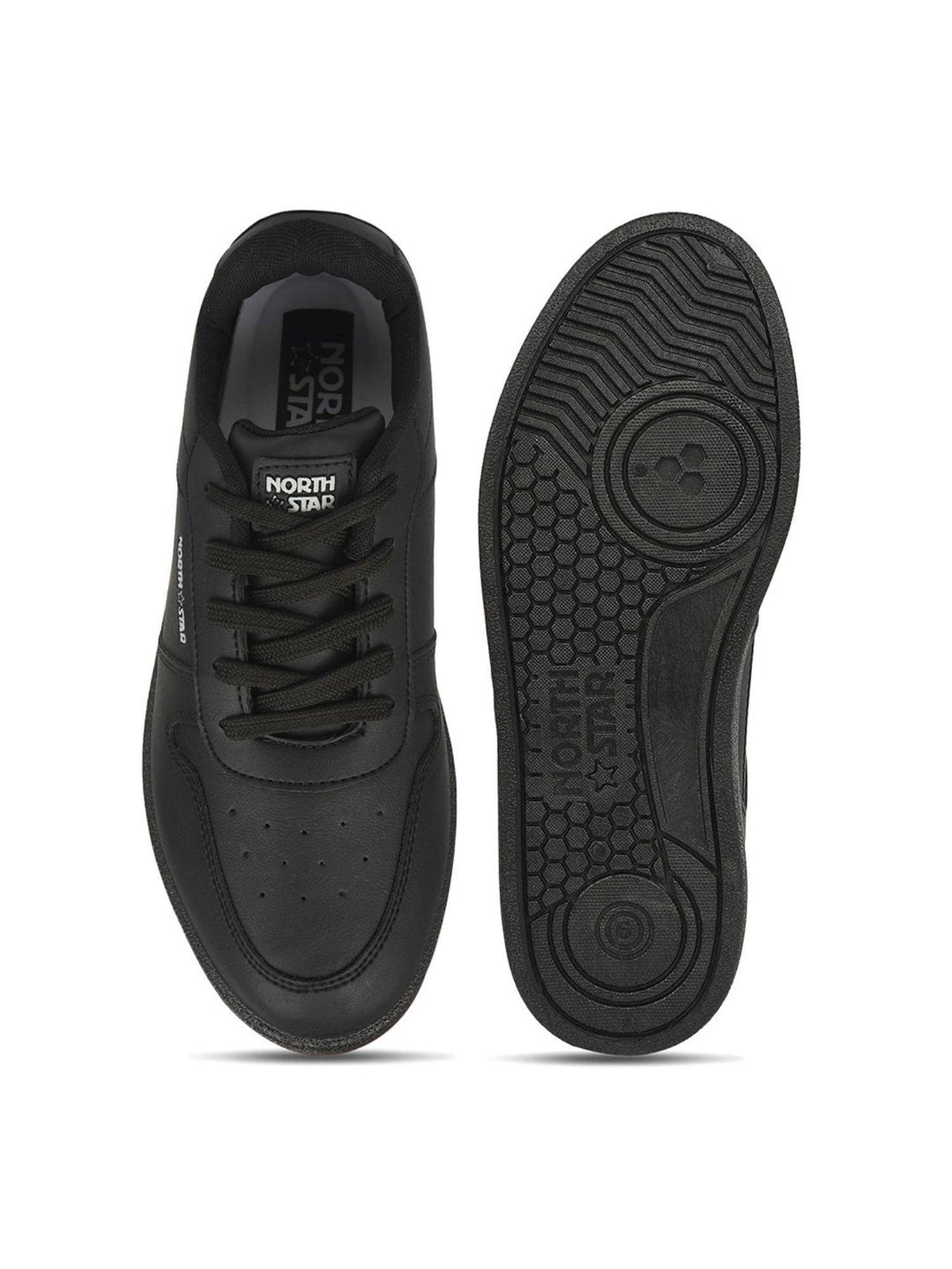 Women Casual Lace-Ups Black Sneakers | SN09 - view 4