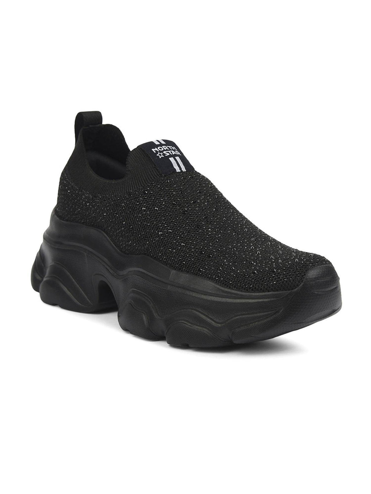 Women Stylish Casual Slip-On Black Sneakers | SN09 - view 1