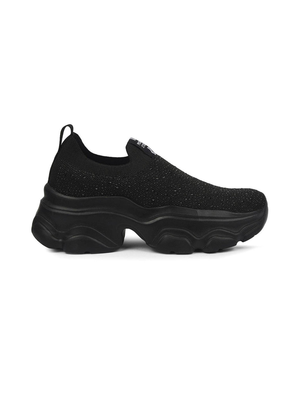 Women Stylish Casual Slip-On Black Sneakers | SN09 - view 2
