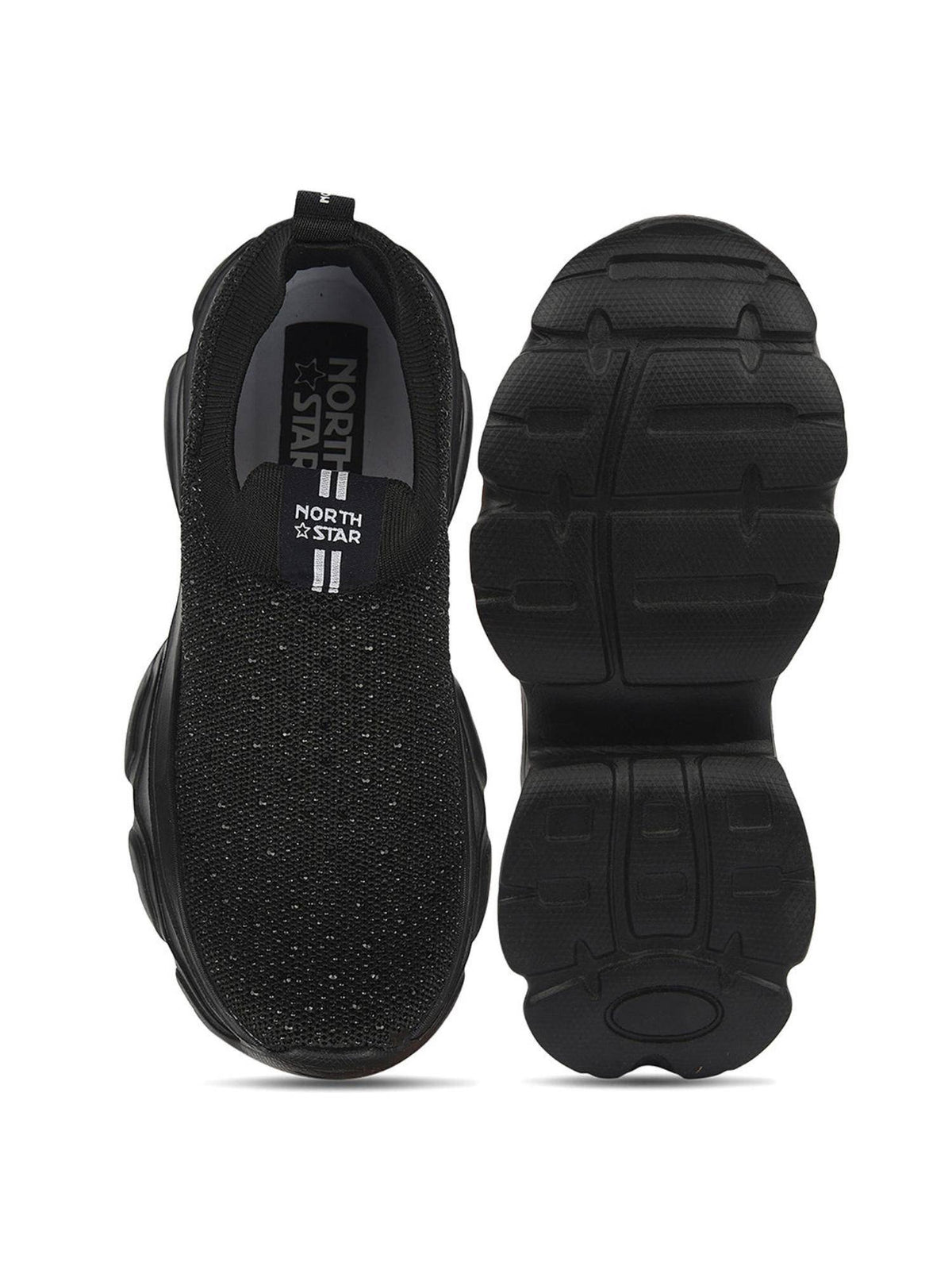 Women Stylish Casual Slip-On Black Sneakers | SN09 - view 4