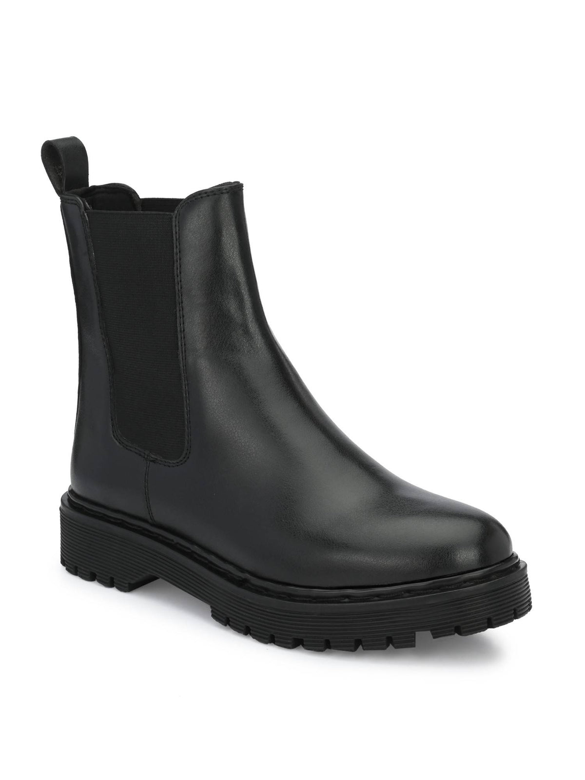 Black Solid Women's Chelsea Boots | BT61 - view 1