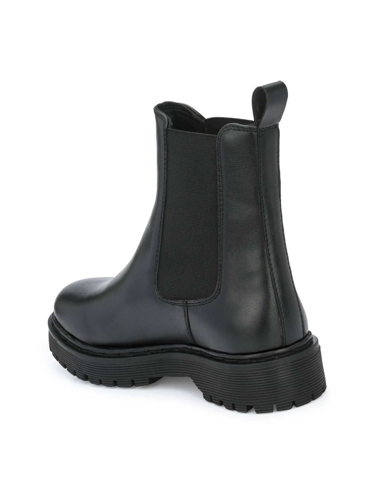Black Solid Women's Chelsea Boots | BT61 - view 4