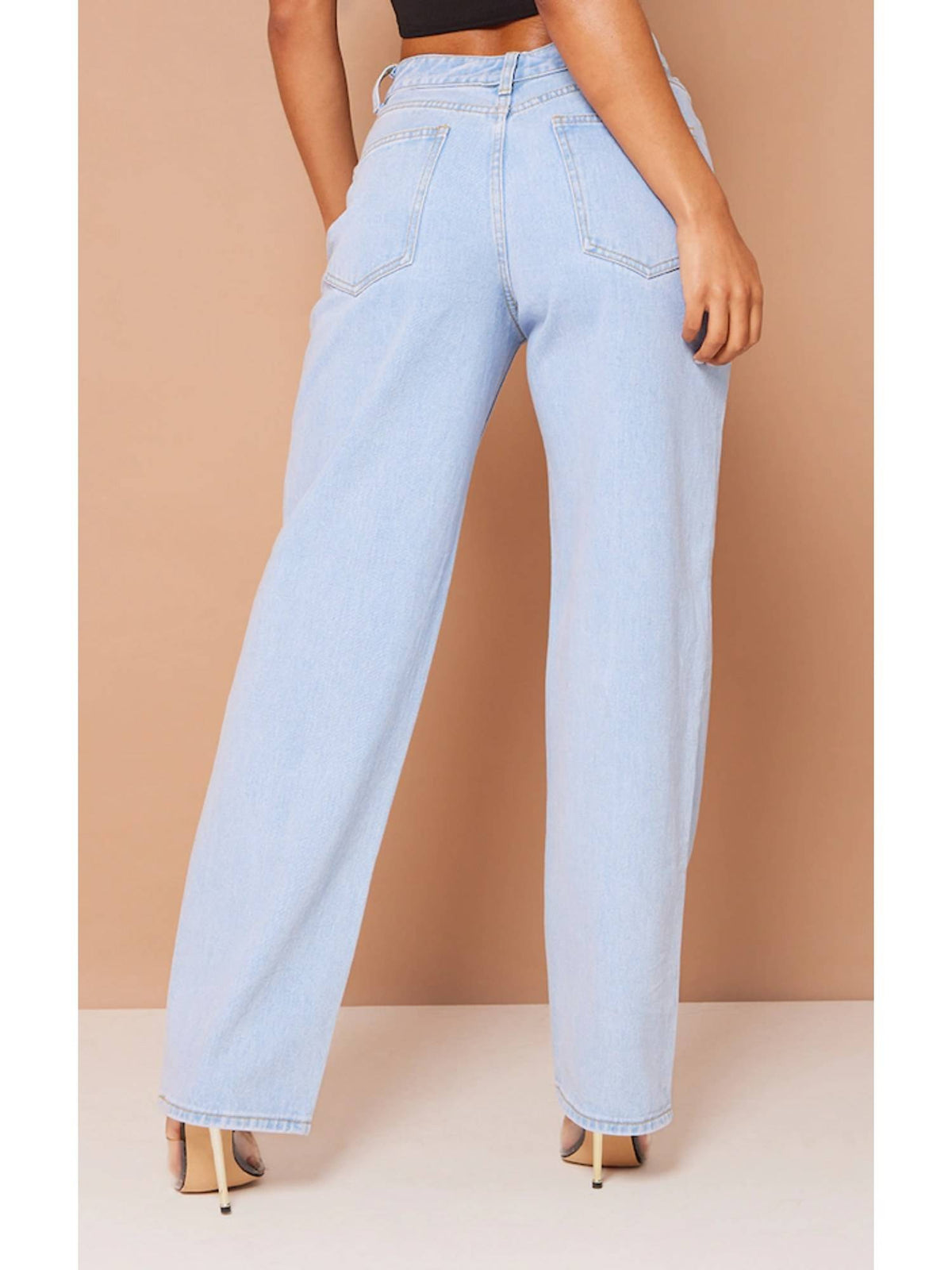 Off Duty Iceberg Blue Super Rise Baggy Straight Leg Jeans | BG78 - view 2