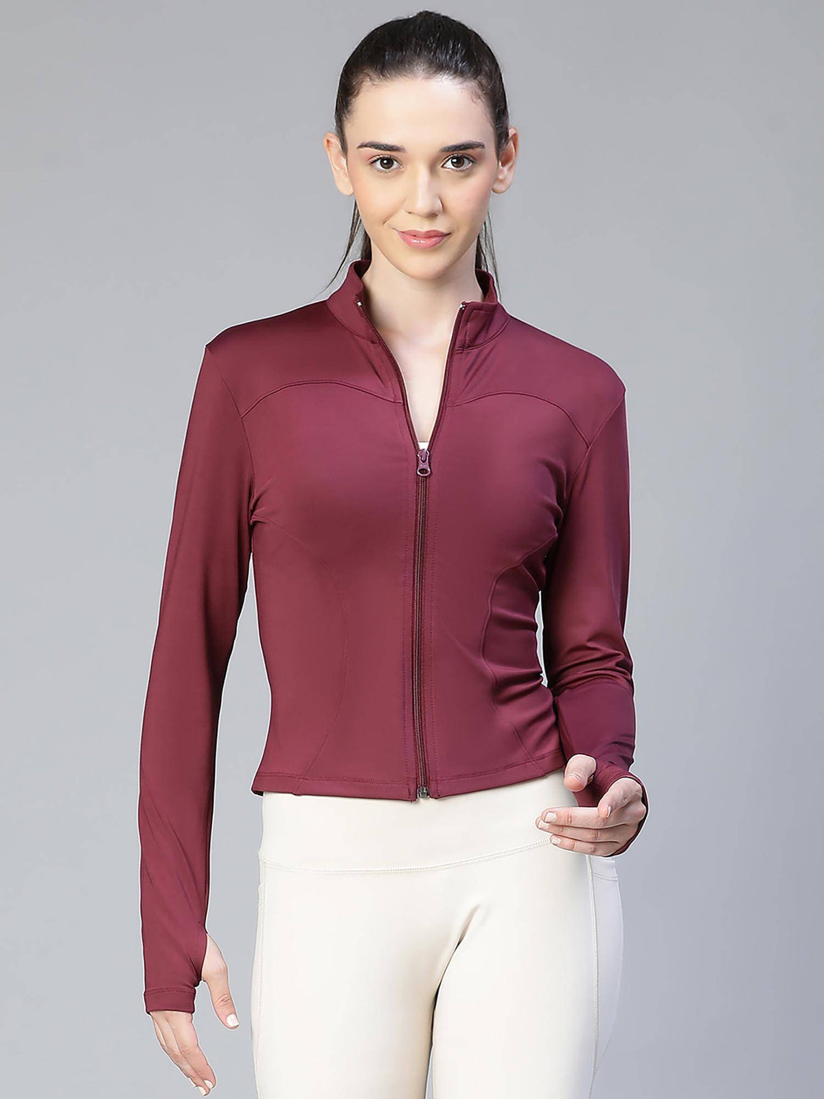 Purple Women Solid Dry-Fit Outdoor Jacket | JK12 - view 42