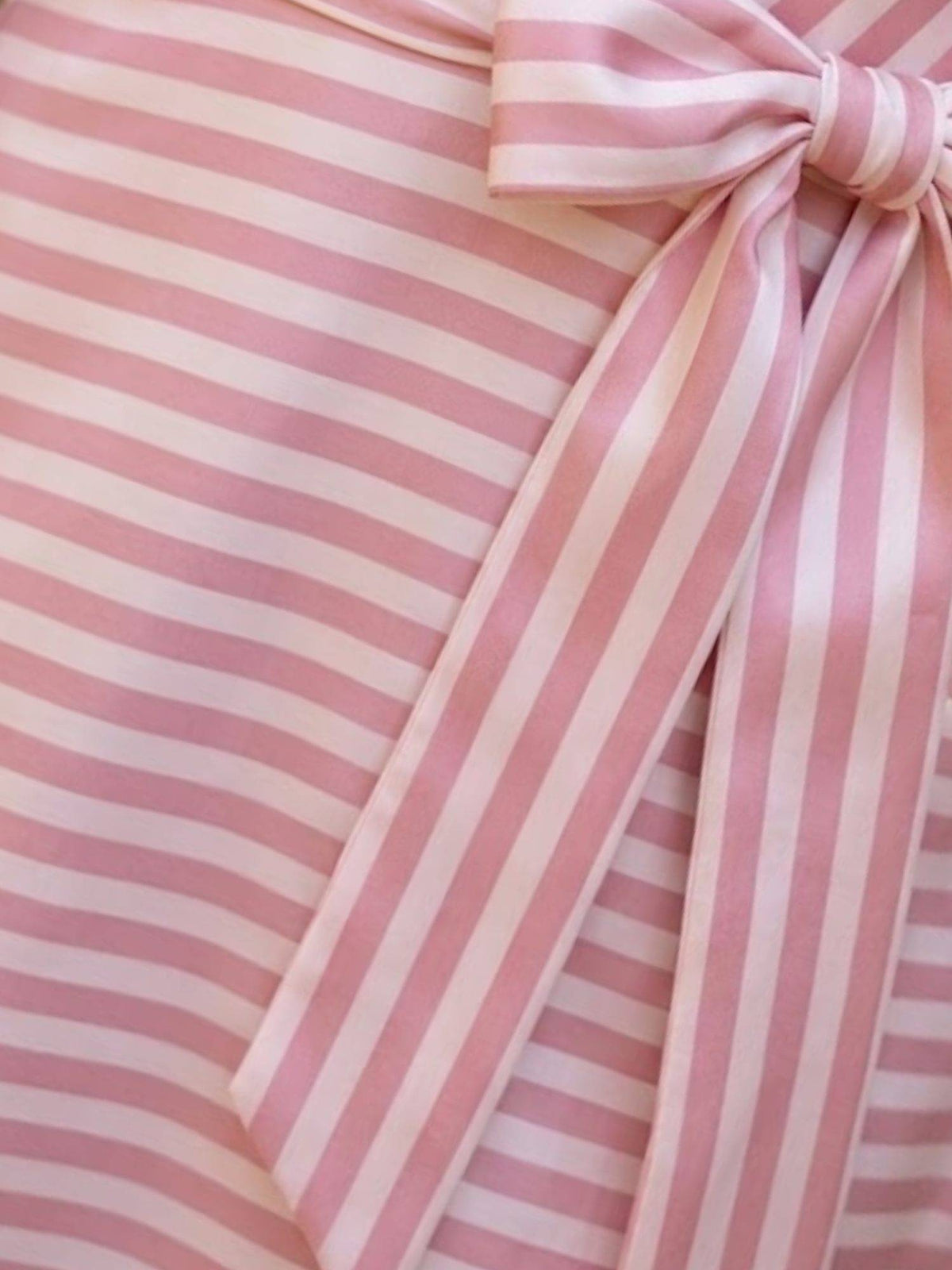 Pink Playful Stripe V-Neck Dress with Belt | D56 - view 4